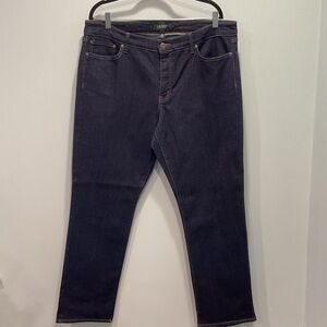 Ralph Lauren Women’s Deep Indigo Straight Jeans Size16